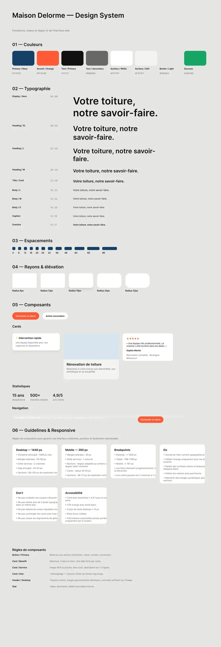 Maison Delorme’s Design System: colours, typography and components