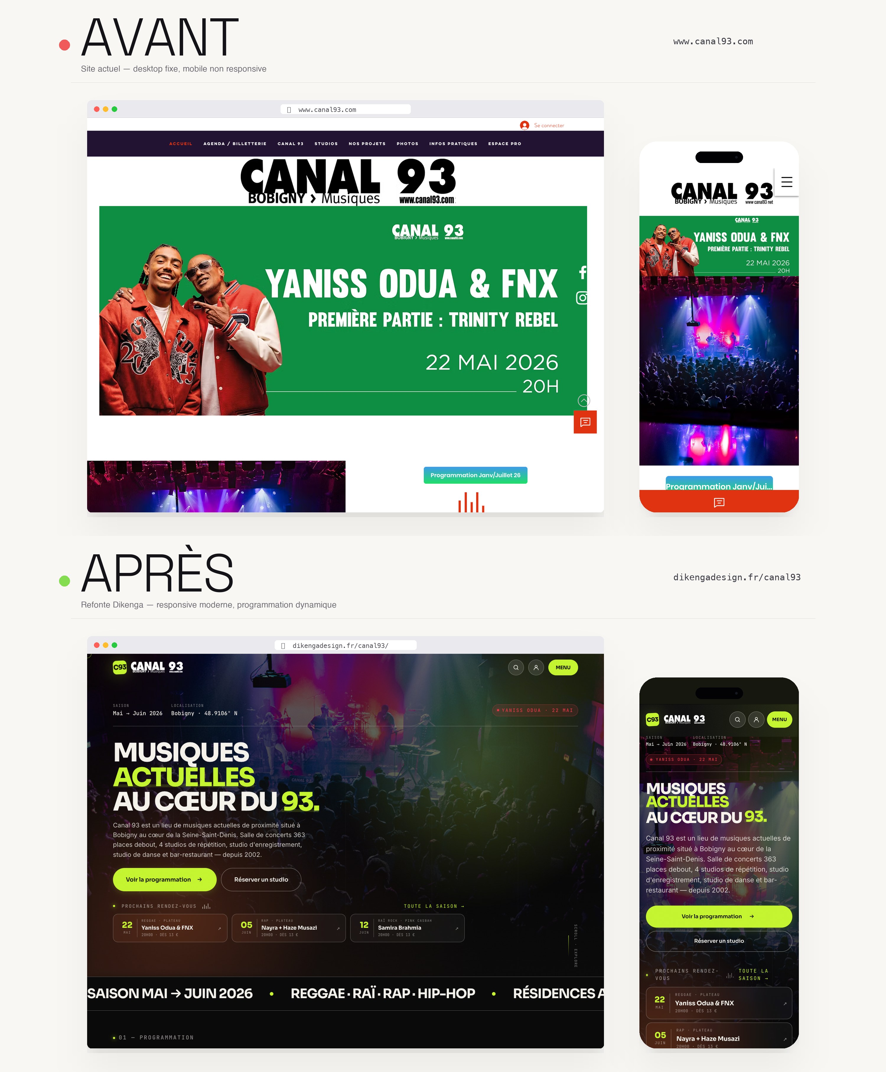 Canal 93 — AVANT / APRÈS